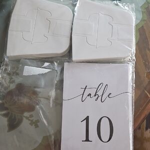 White Table Number Cards